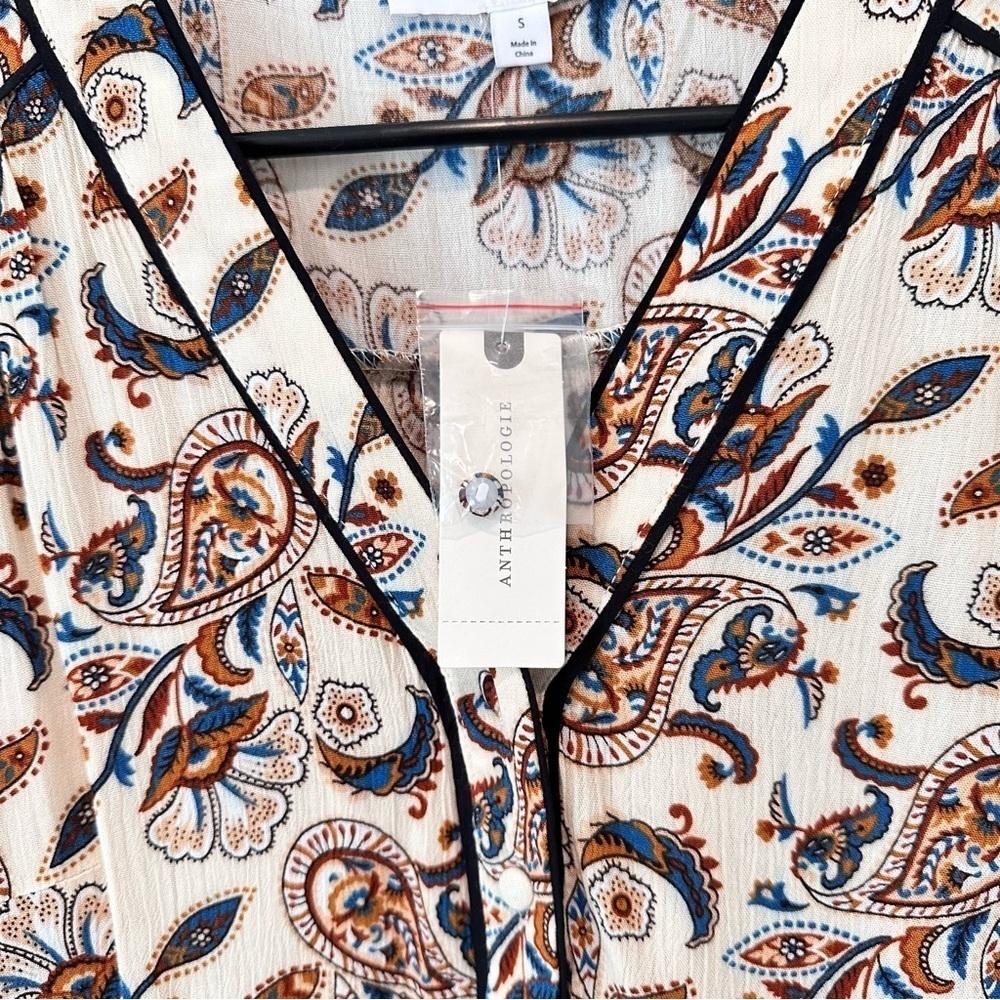 Isla Maude Anthropologie Perla Tied-Sleeve Buttondown - Picture 4 of 14